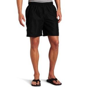 KANU SURF Men's HAVANA X-SIZE Black Swim Trunks in a Size 2X
